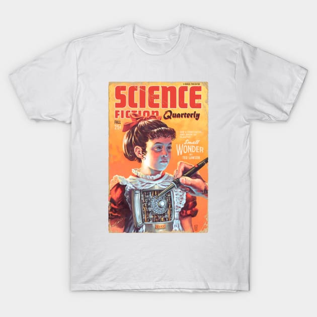 Small Wonder Vintage Pulp Magazine T-Shirt by sandradeillustration